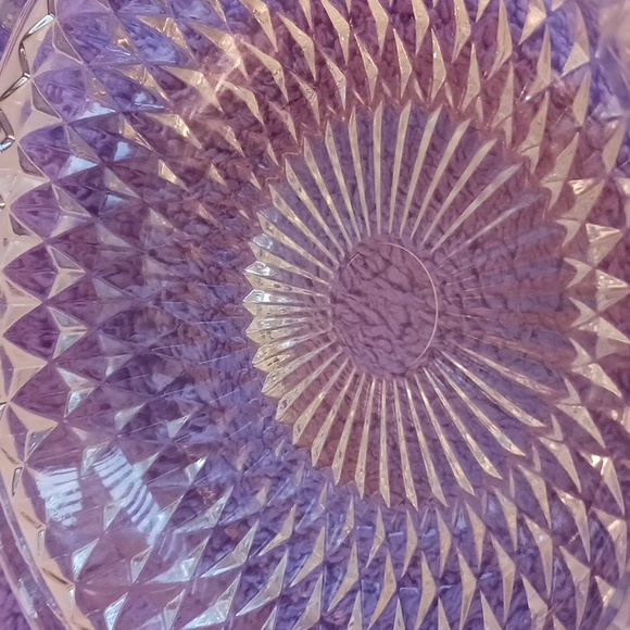 ,Vintage "cut glass",round ash tray/ or candy/ nut bowl..New/never used,)1980's - Picture 2 of 9